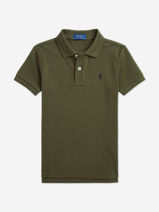 Boys Logo Polo Shirt in Green
