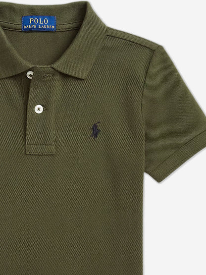 Boys Logo Polo Shirt in Green