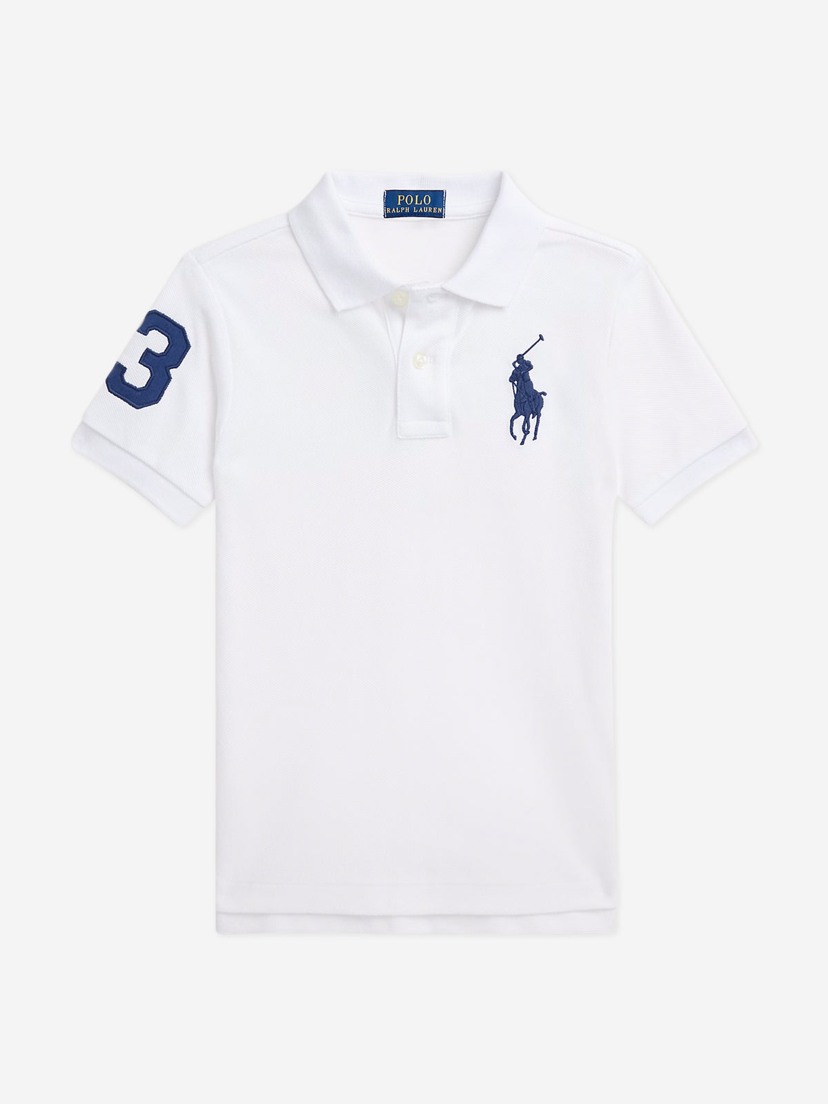 Boys Logo Polo Shirt in White