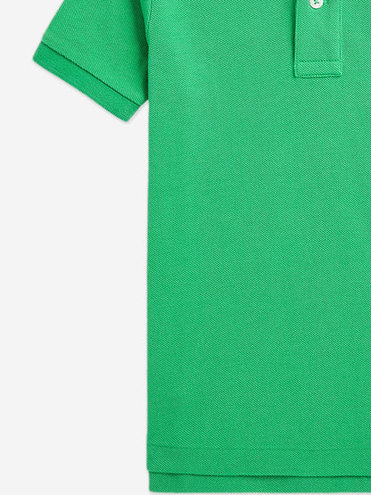 Boys Slim Fit Polo Shirt in Green
