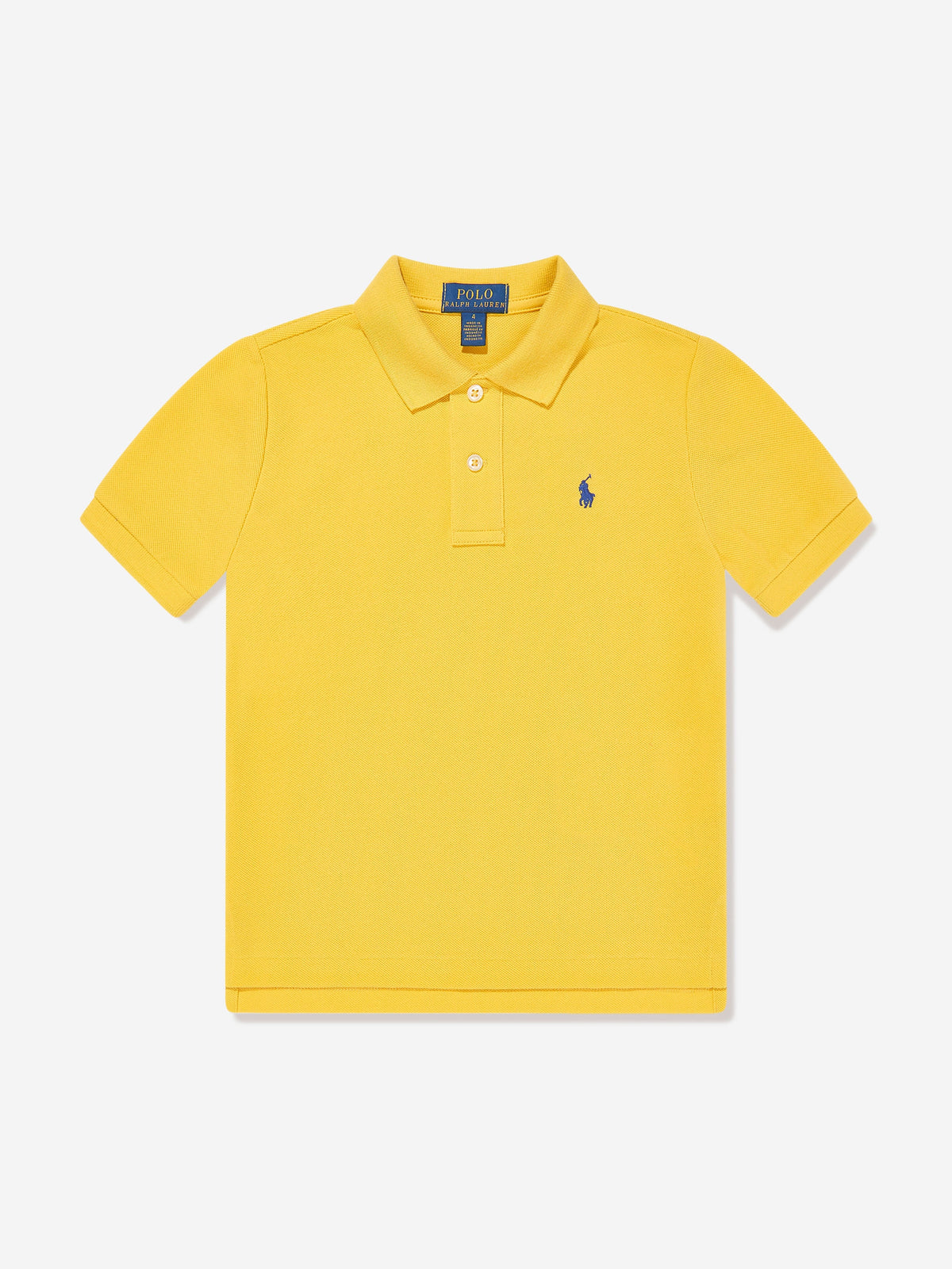Boys Slim Fit Polo Shirt in Yellow