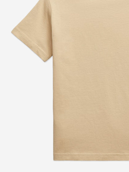 Boys Logo T-Shirt in Beige
