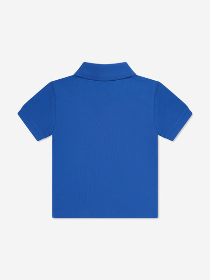 Baby Boys Bear Polo Shirt in Blue