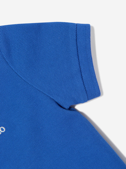 Baby Boys Bear Polo Shirt in Blue