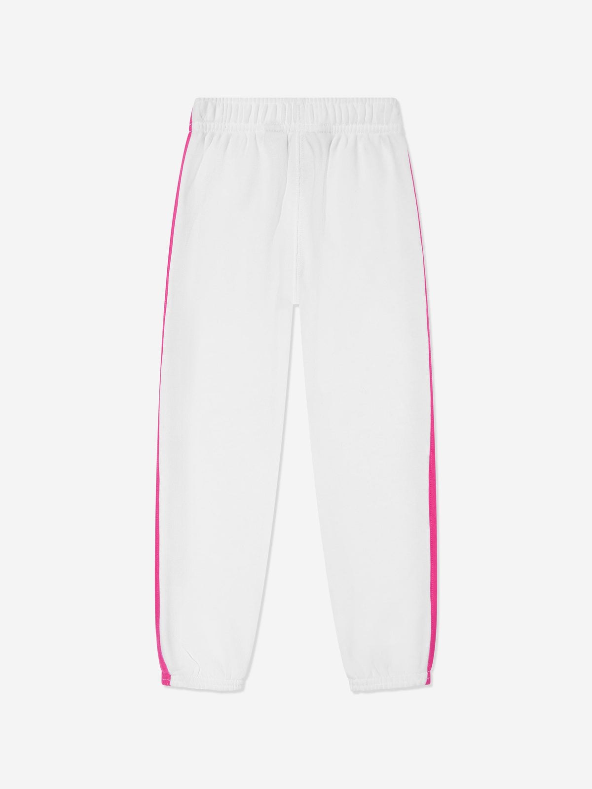 Girls Side Stripe Joggers in White