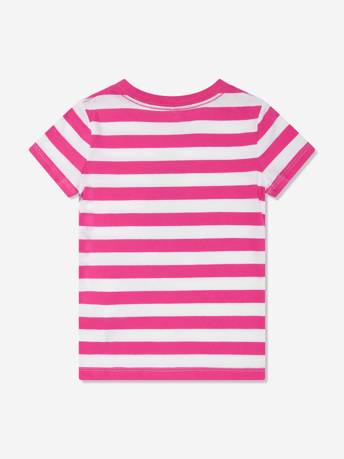 Girls Striped Polo Bear T-Shirt in Pink
