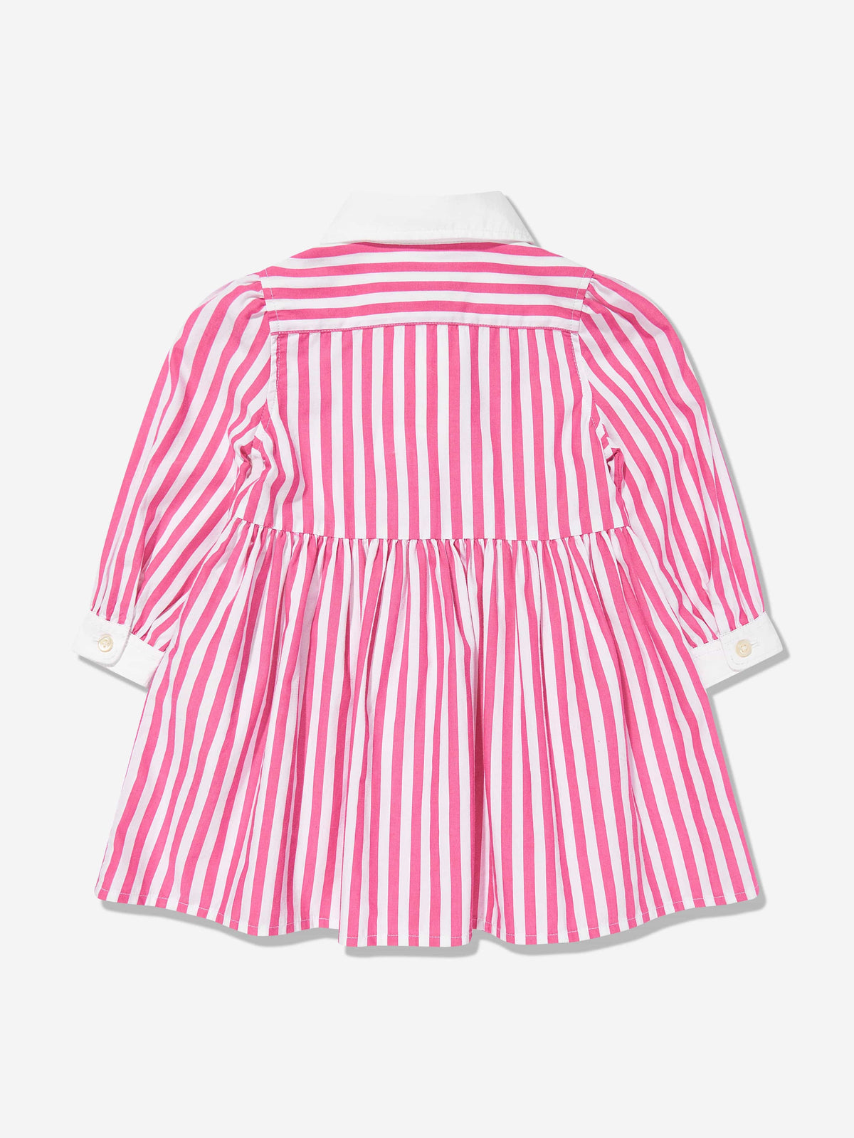 Baby Girls Striped Shirt Dress in Pink