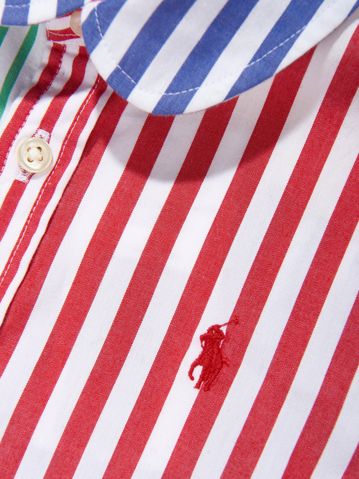 Girls Striped Shirt Dress in Multicolour