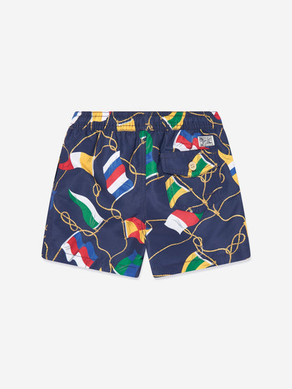 Boys Signal Flags Swim Shorts in Multicolour