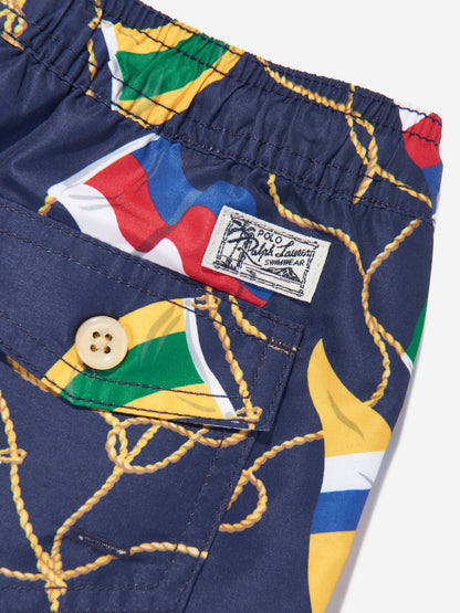 Boys Signal Flags Swim Shorts in Multicolour