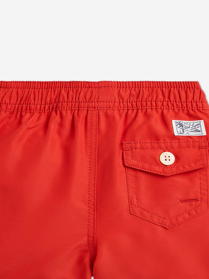 Boys Logo Swim Shorts in Red