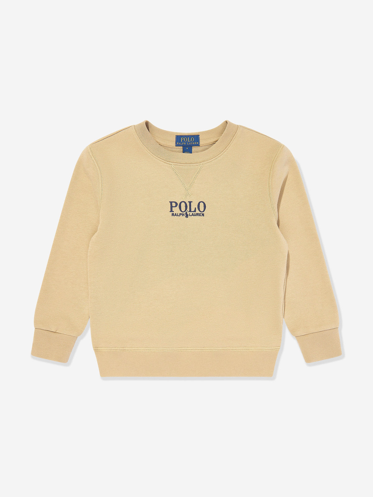 Boys Polo Sweatshirt in Beige
