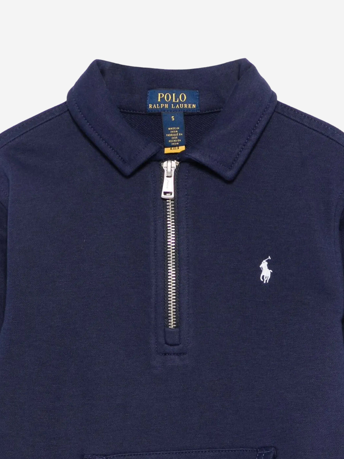 Boys Half Zip Sweatshirt in Navy