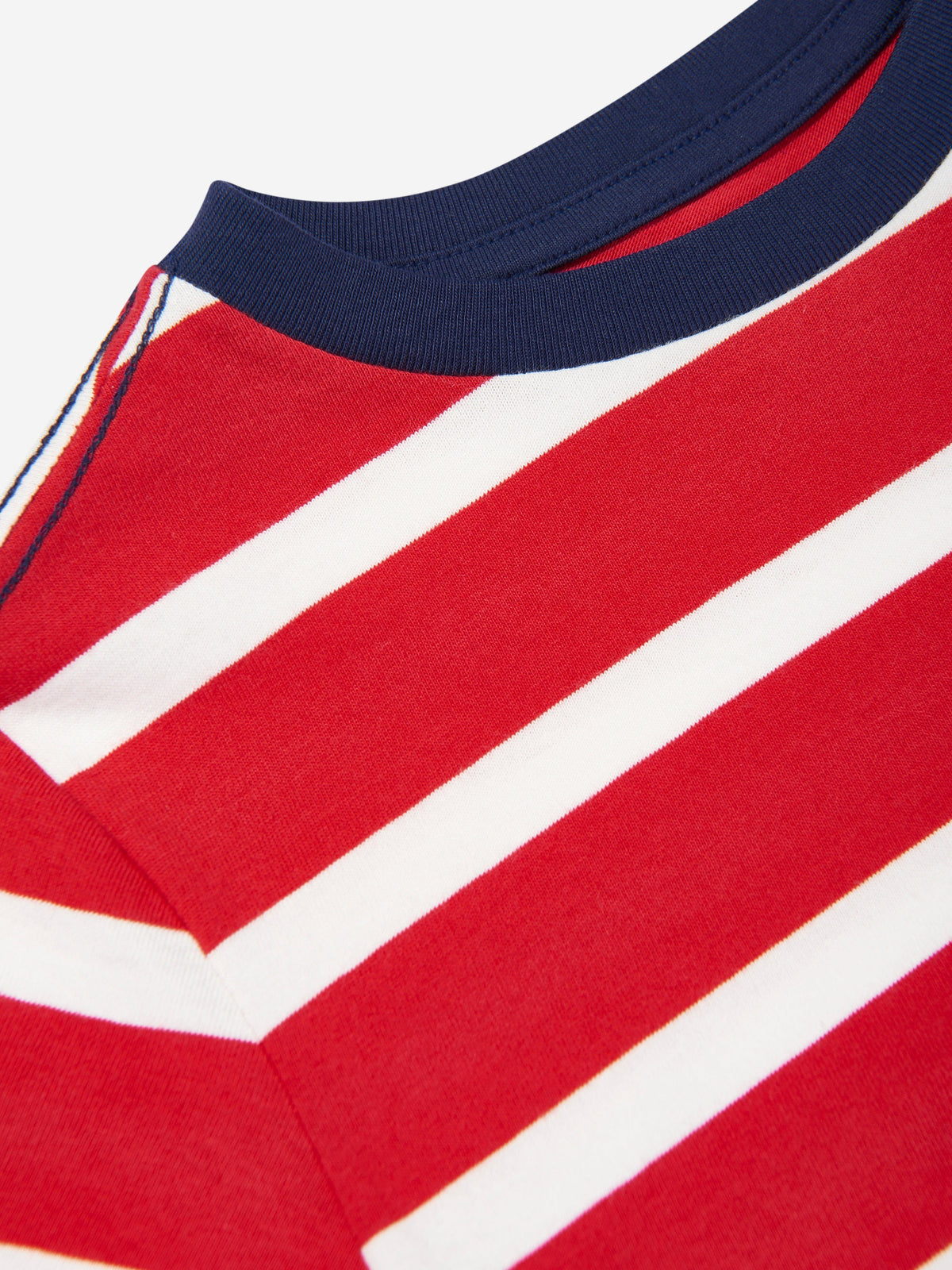 Boys Striped Logo T-Shirt in Red