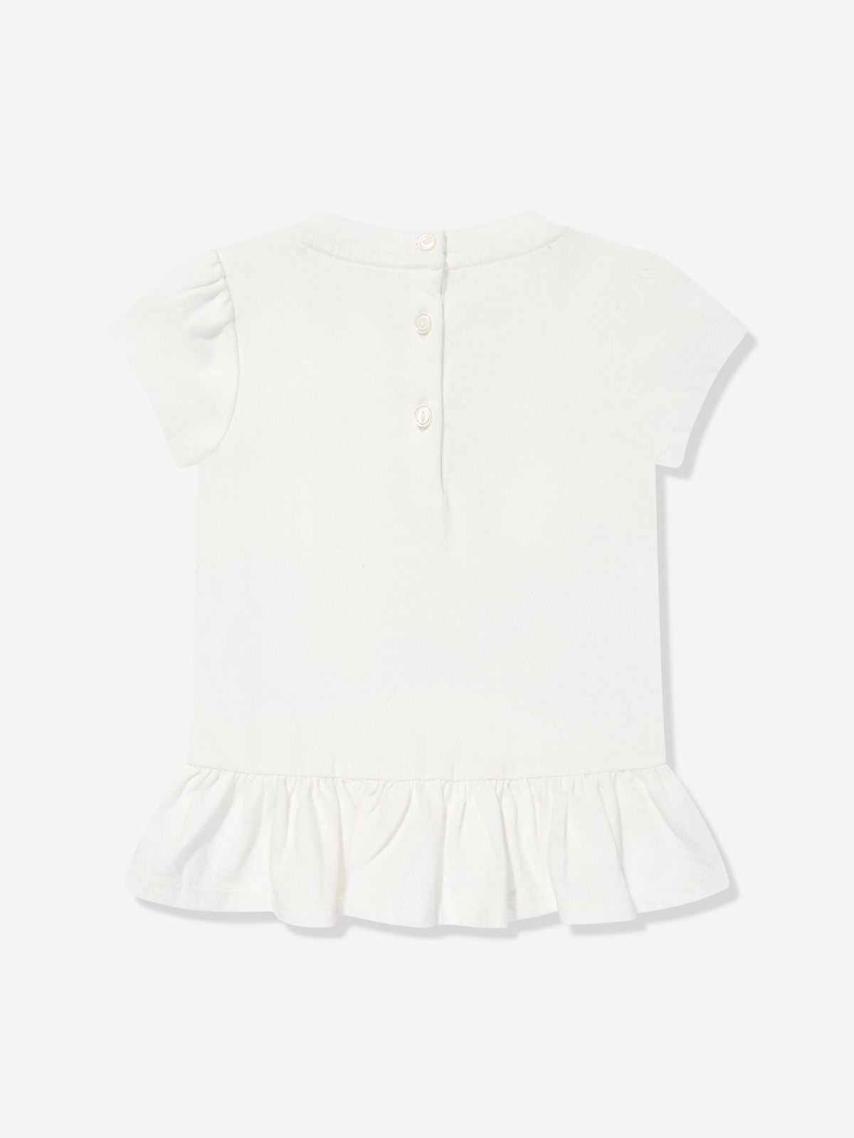 Ralph Lauren Baby Girls Polo Bear Peplum T-Shirt in White