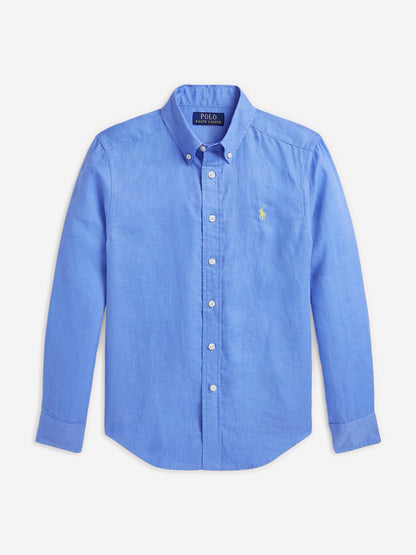 Boys Linen Shirt in Blue