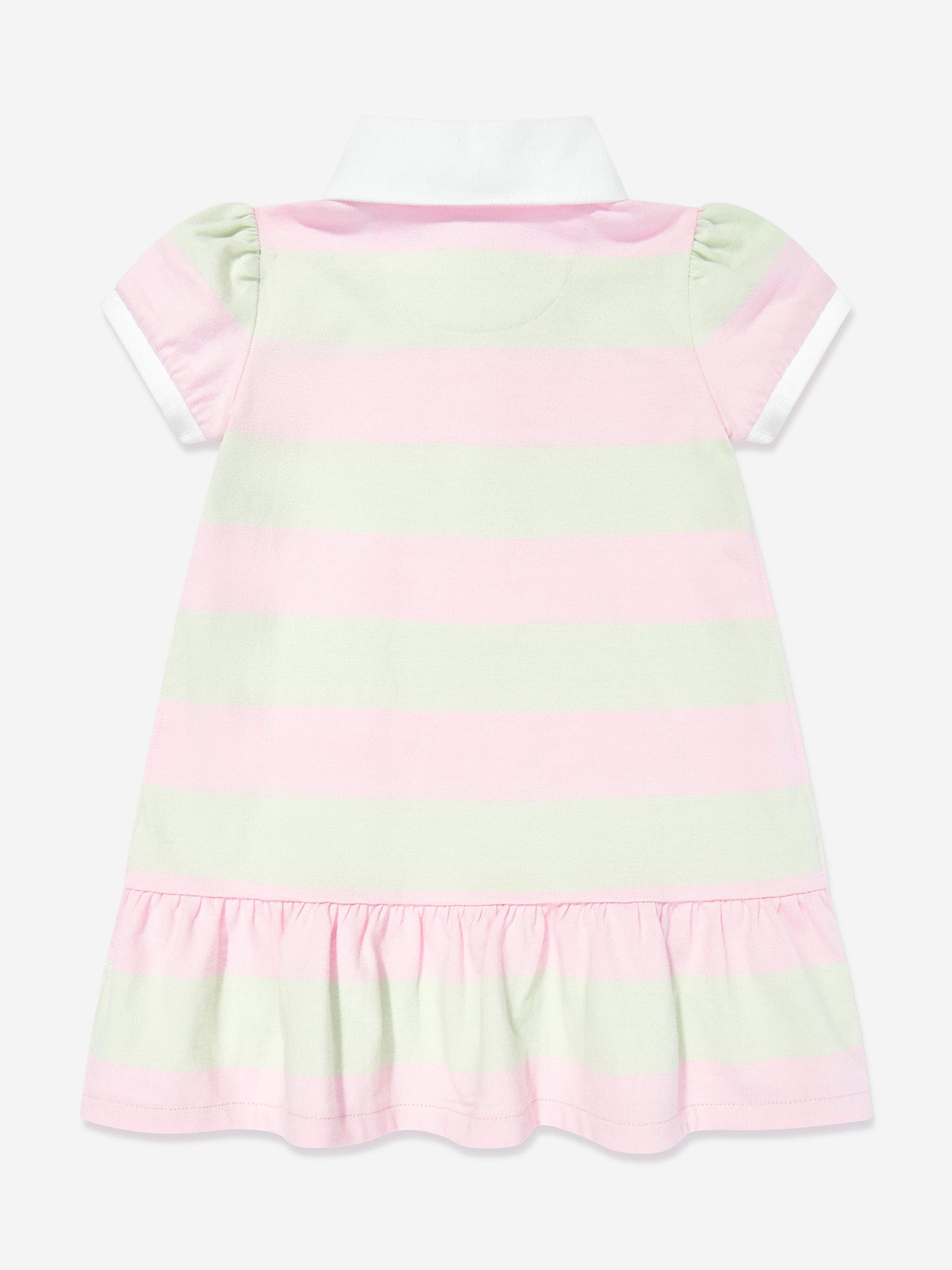 Baby Girls Striped Rugby Dress With Bloomers in Pink