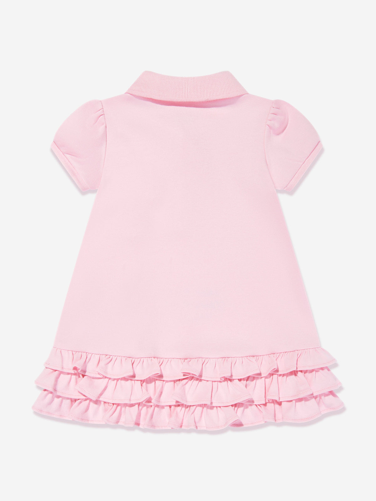 Baby Girls Ruffle Polo Dress With Bloomers in Pink