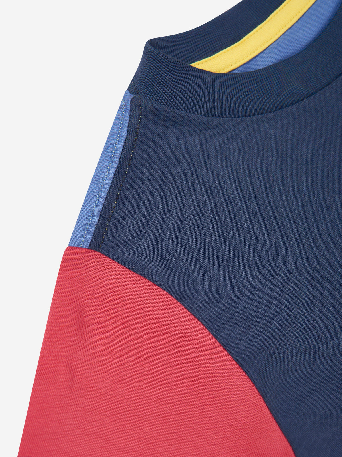 Boys Colourblock T-Shirt in Navy