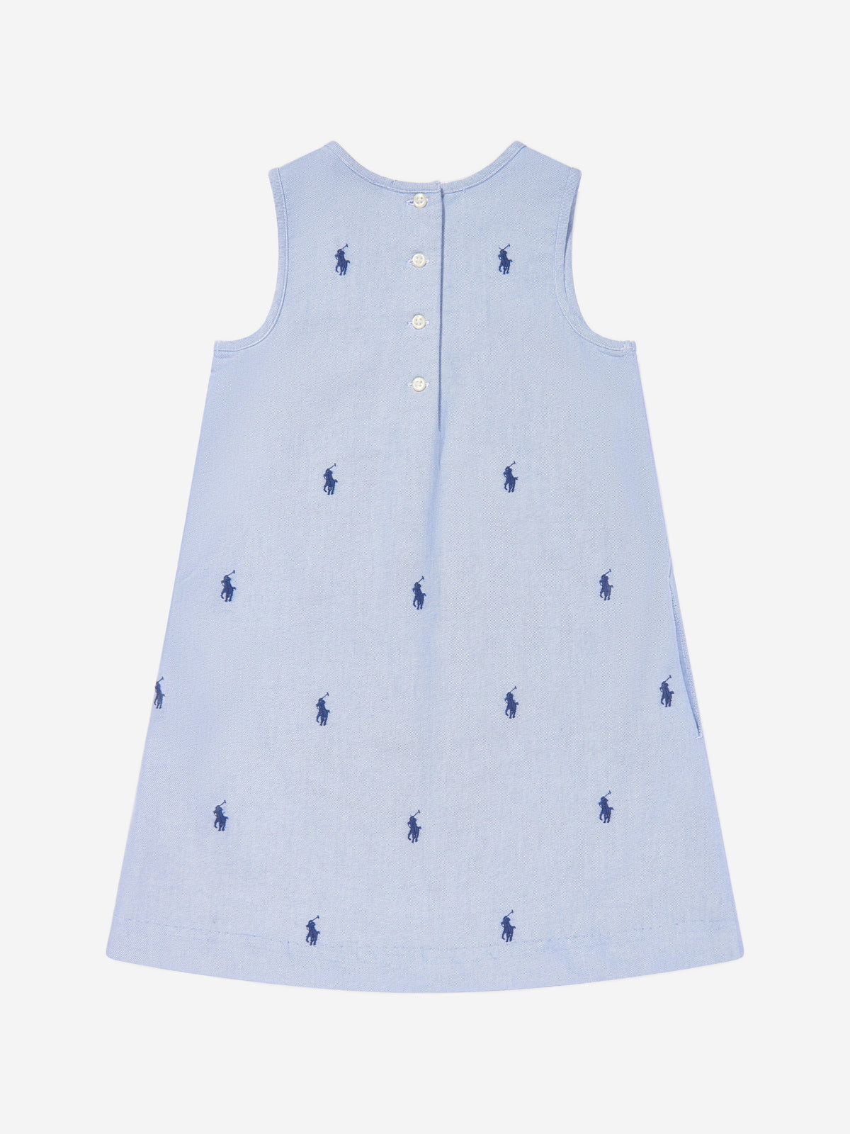 Girls Sleeveless Logo Dress in Blue