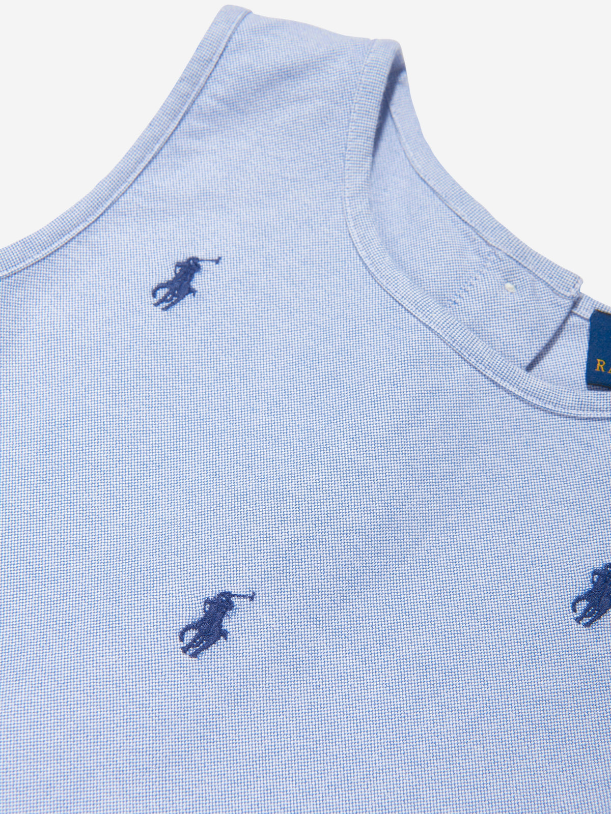 Girls Sleeveless Logo Dress in Blue