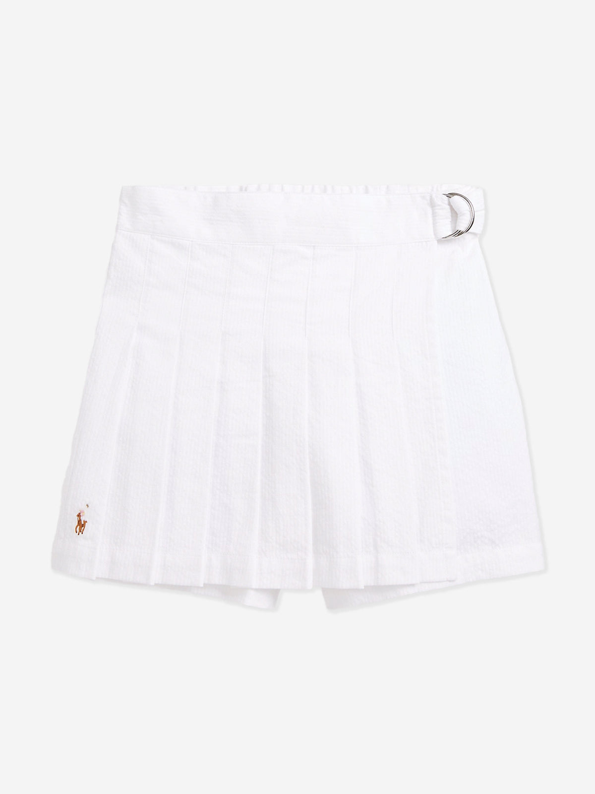 Girls Pleated Skort in White