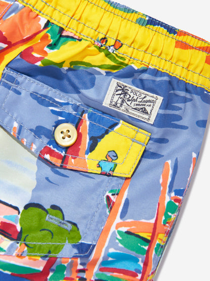 Boys Seaside Village Haven Swim Short in Multicolour