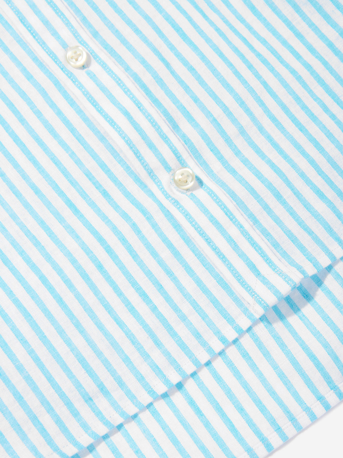 Girls Striped Logo Shirt in Blue