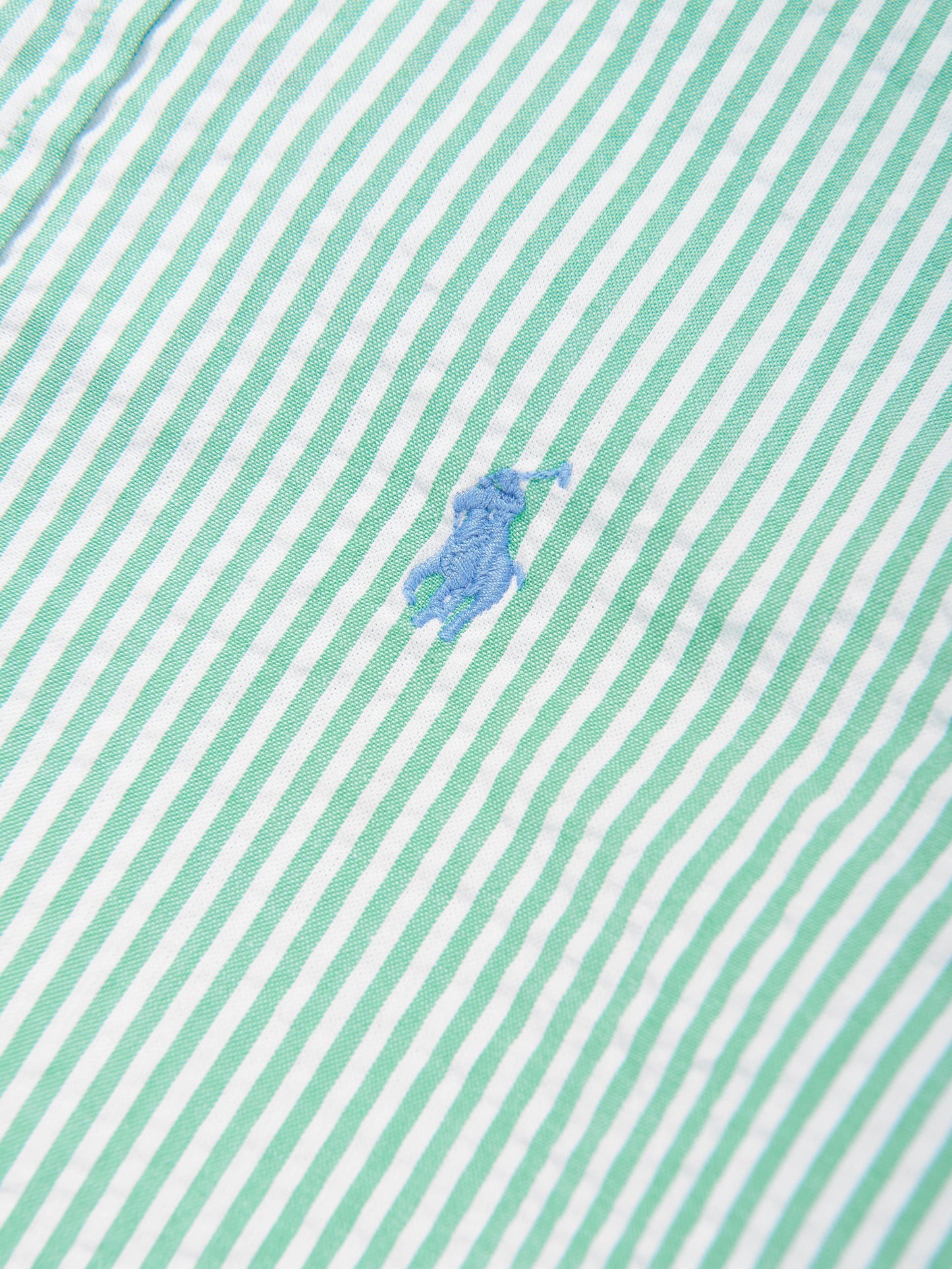 Boys Striped Logo Shirt in Green