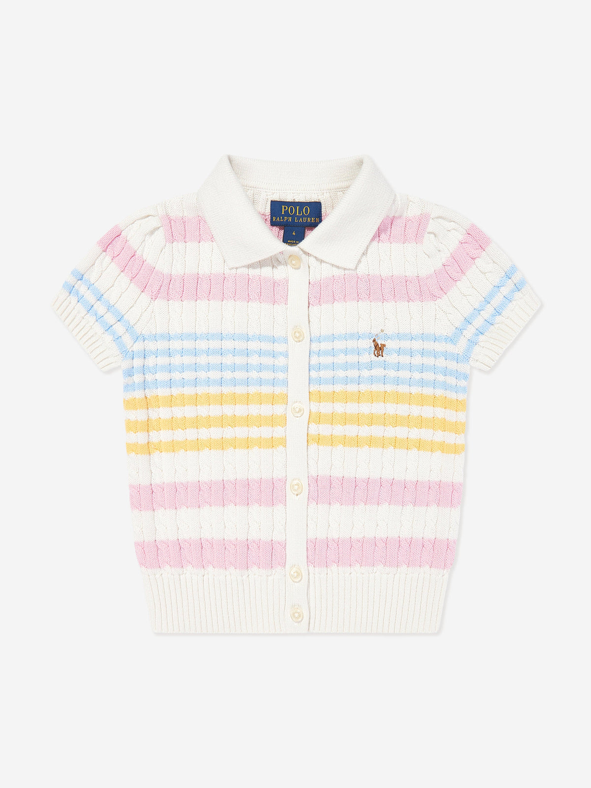 Girls Cable Knit Skirt Set in Multicolour