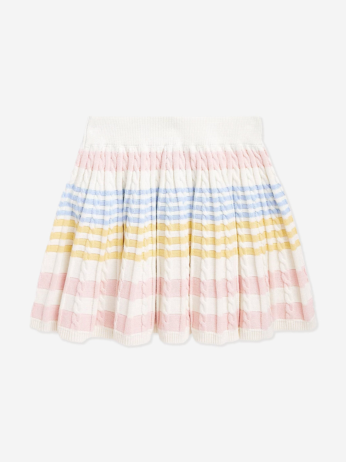 Girls Cable Knit Skirt Set in Multicolour