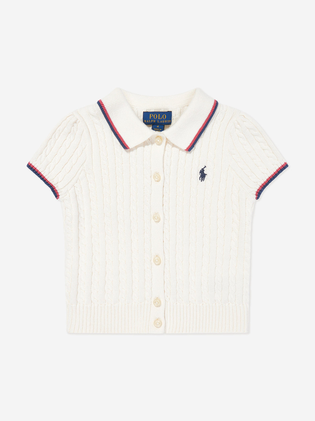 Girls Cable Knit Skirt Set in Ivory