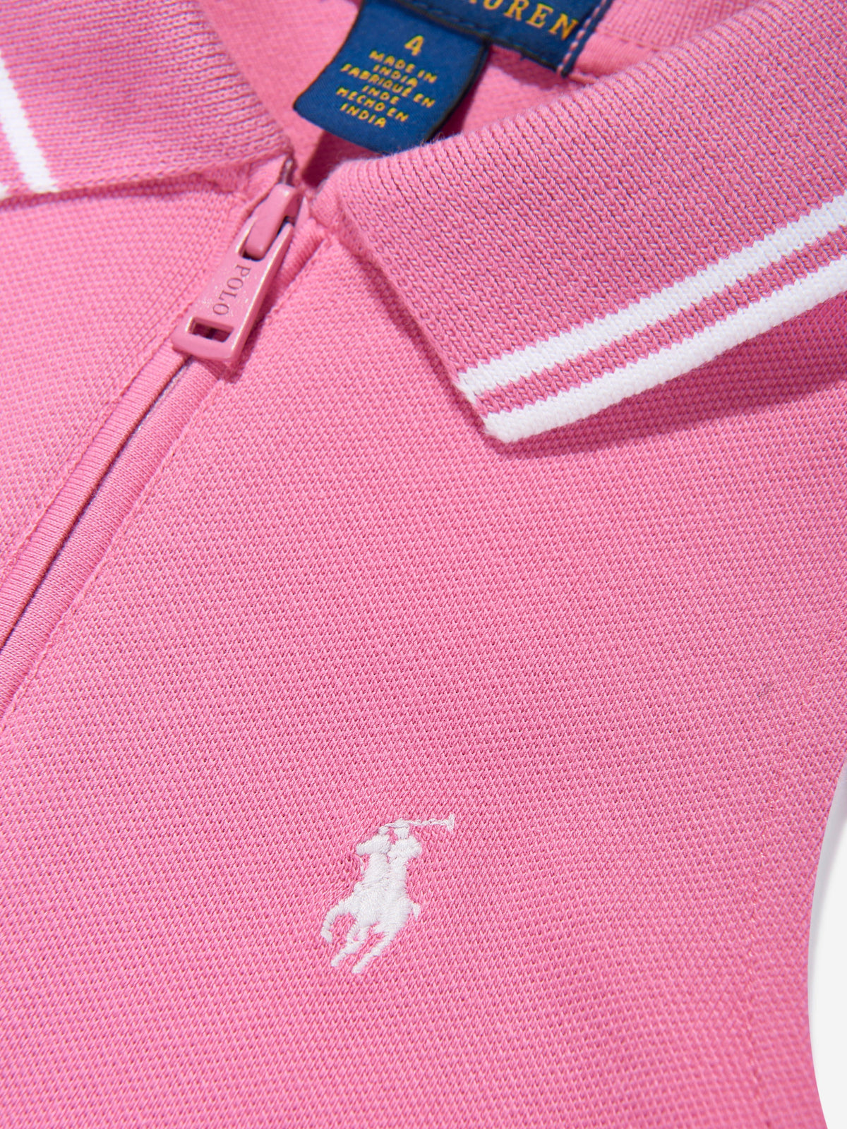 Girls Sleeveless Zip Pleated Dress in Pink