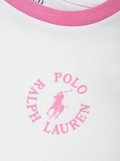 Girls Logo Print T-Shirt in White