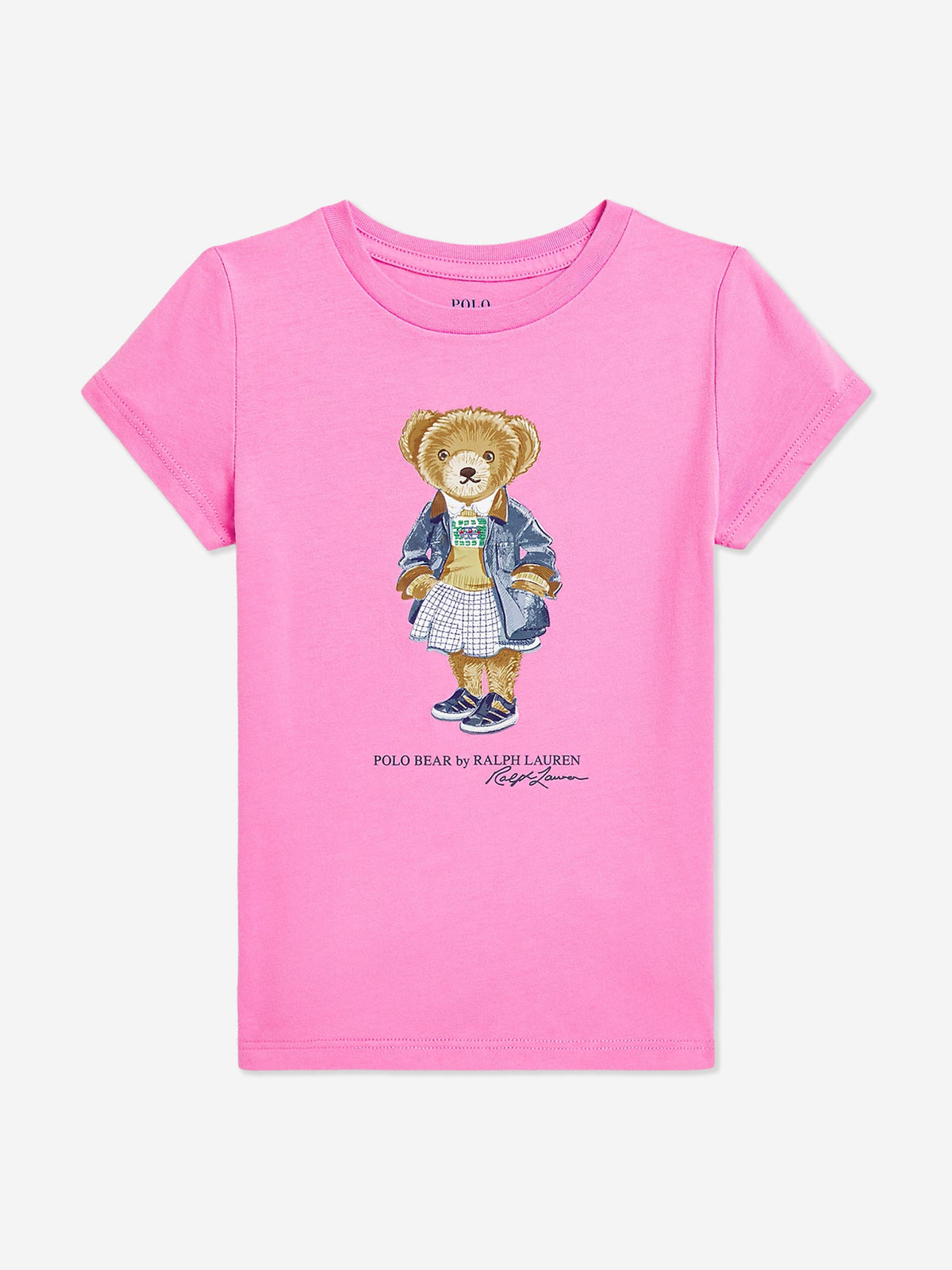 Girls Polo Bear T-Shirt in Pink
