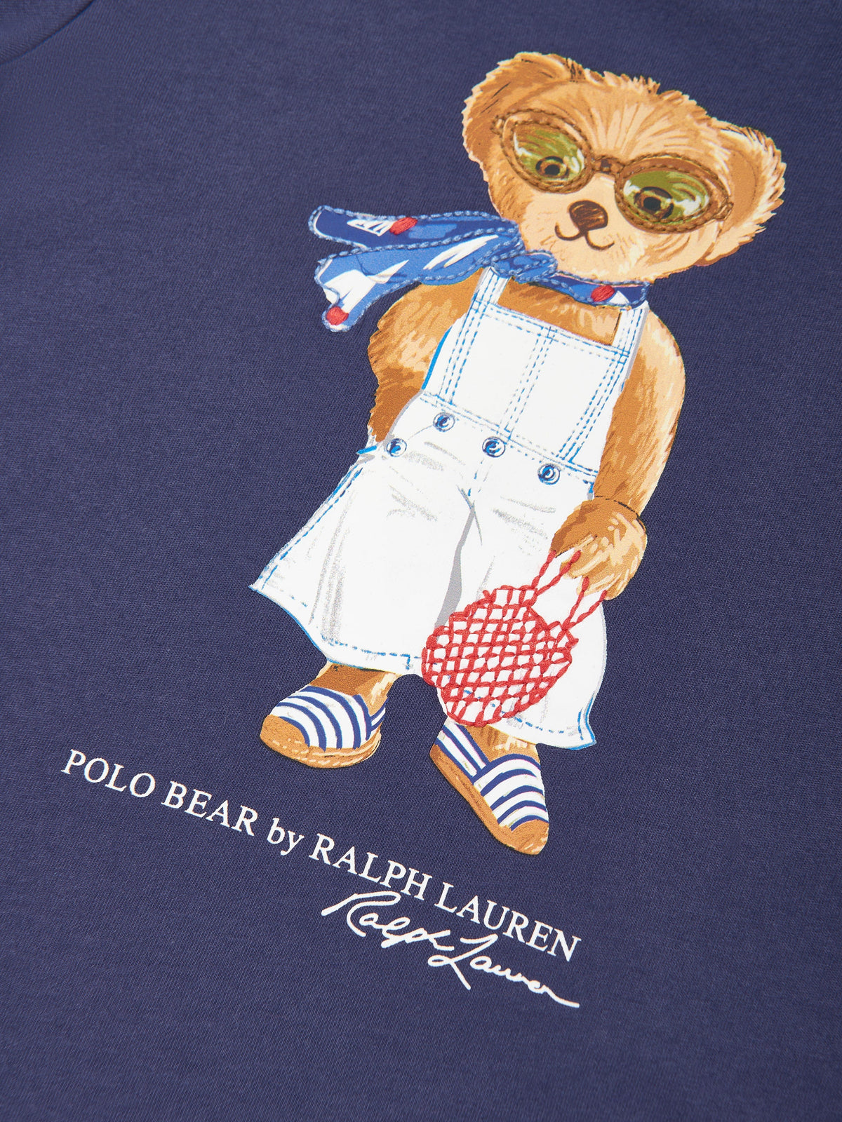 Girls Polo Bear T-Shirt in Navy