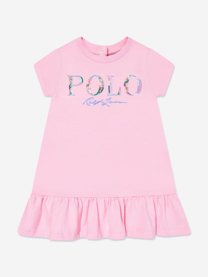 Baby Girls Polo Logo Dress in Pink