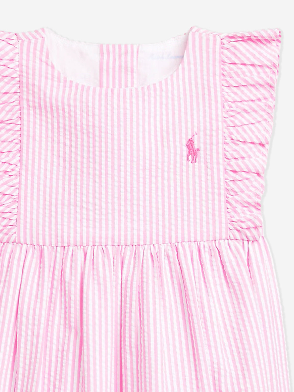Baby Girls Striped Romper in Pink