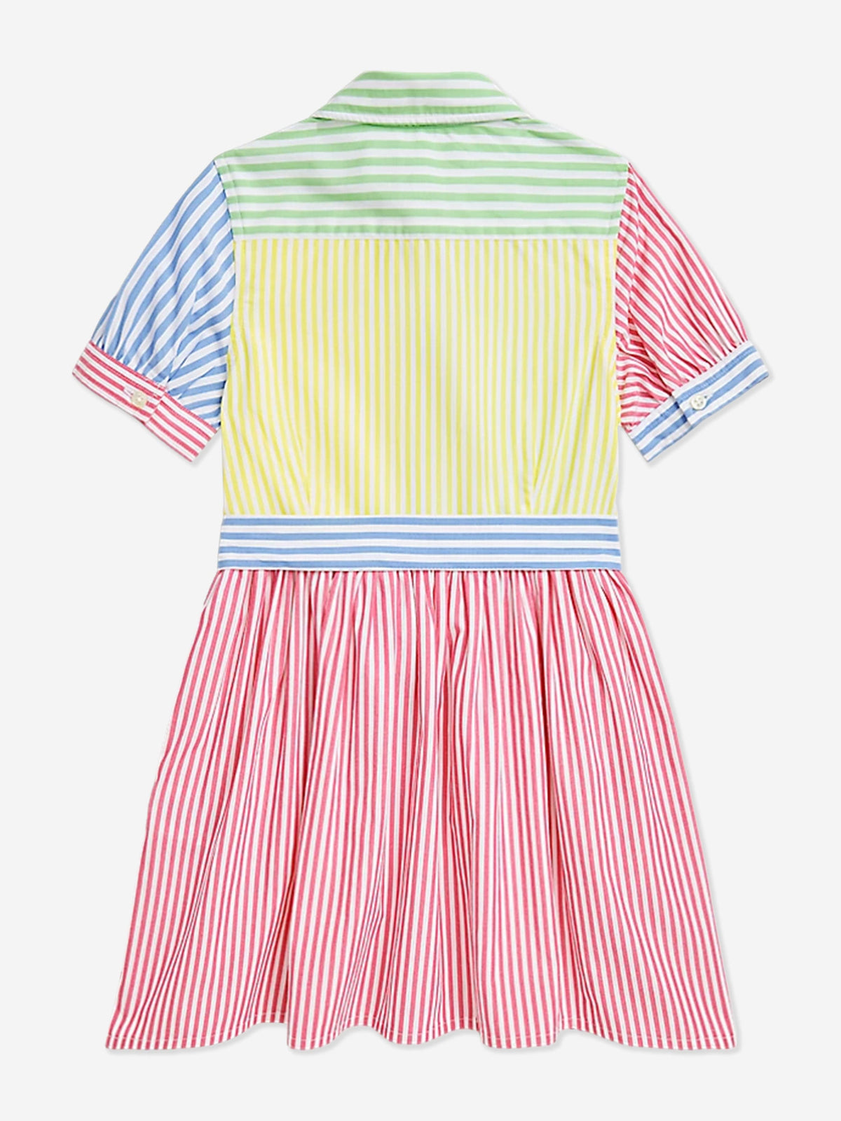 Girls Striped Shirt Dress in Pink