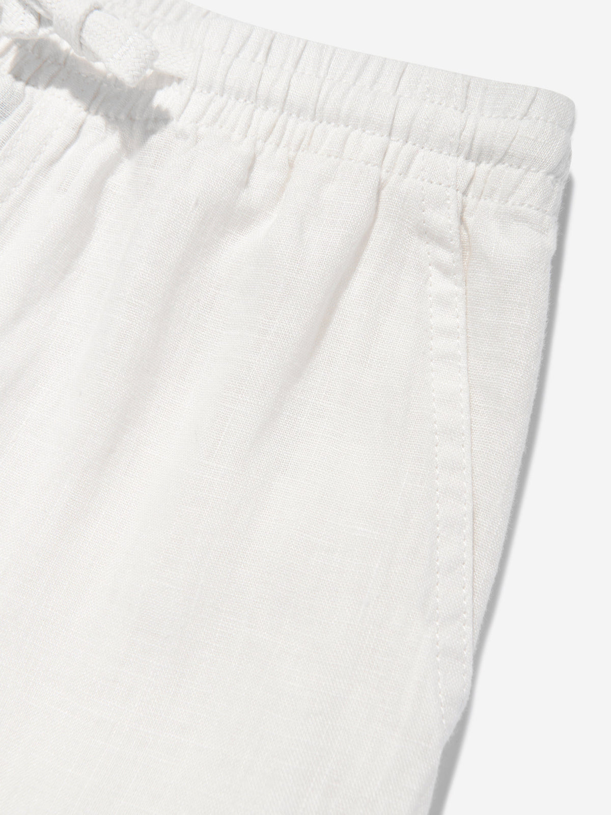 Boys Linen Trousers in White