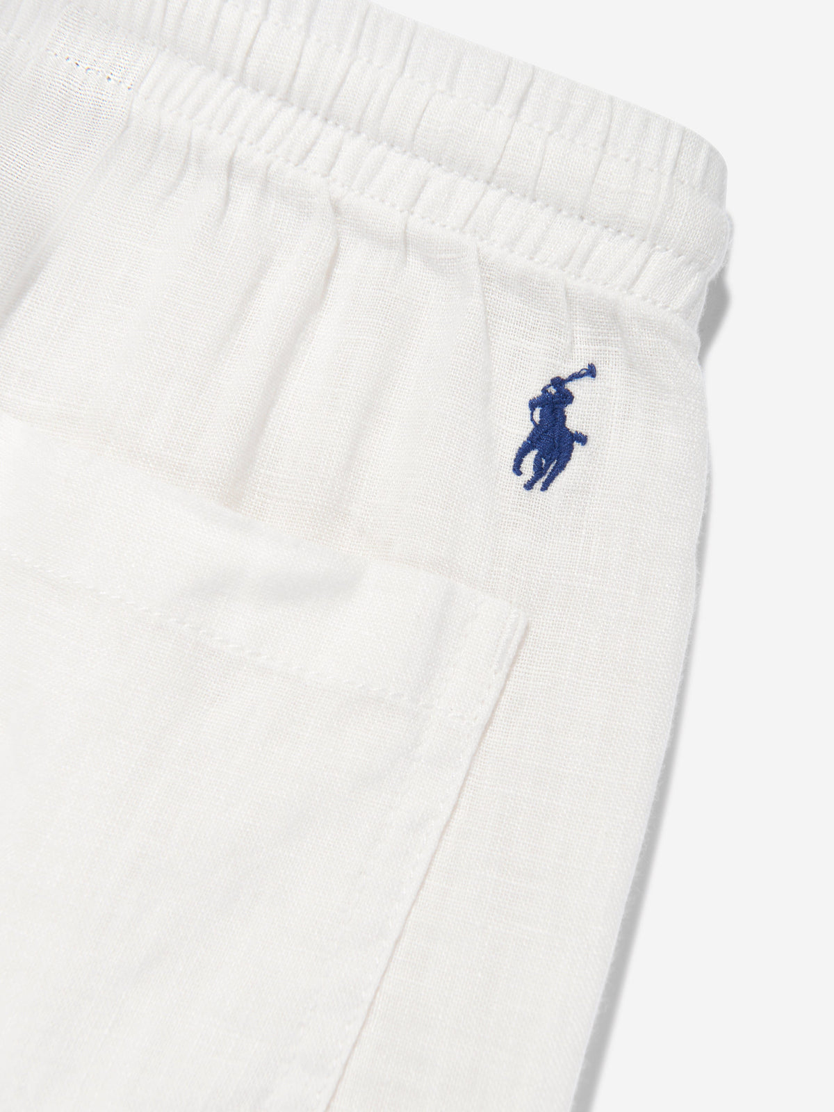 Boys Linen Trousers in White