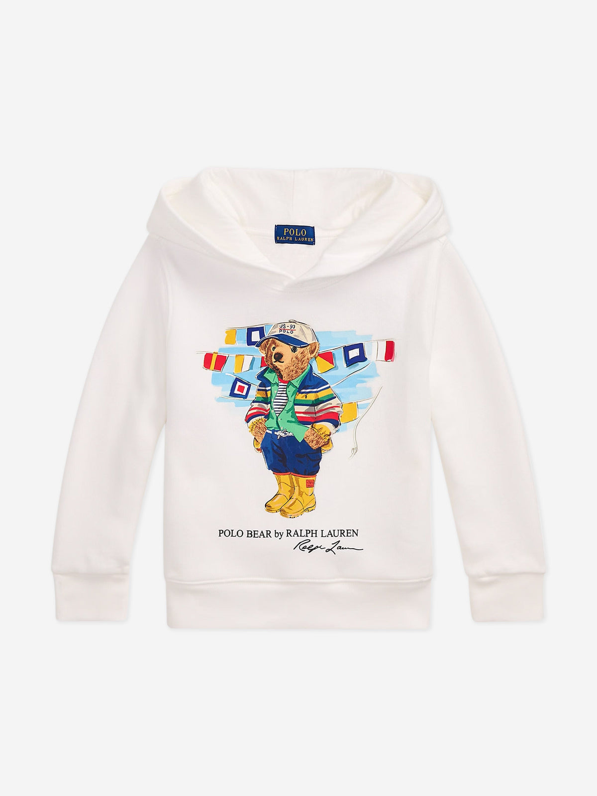 Boys Fleece Hoodie in White