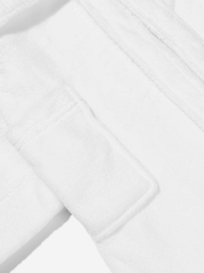 Ralph Lauren Boys Bear Patch Robe in White