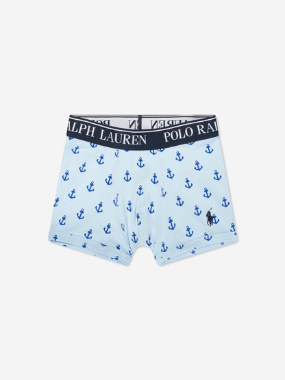 Ralph Lauren Boys 3 Pack Boxer Shorts Set in Blue