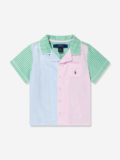 Girls Oxford Short Pyjama Set in Multicolour