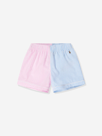 Girls Oxford Short Pyjama Set in Multicolour