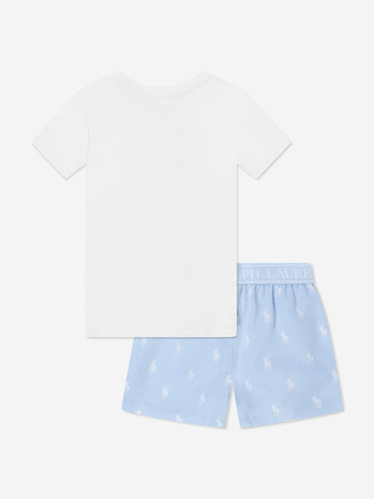 Girls Short Pyjama Set in Blue