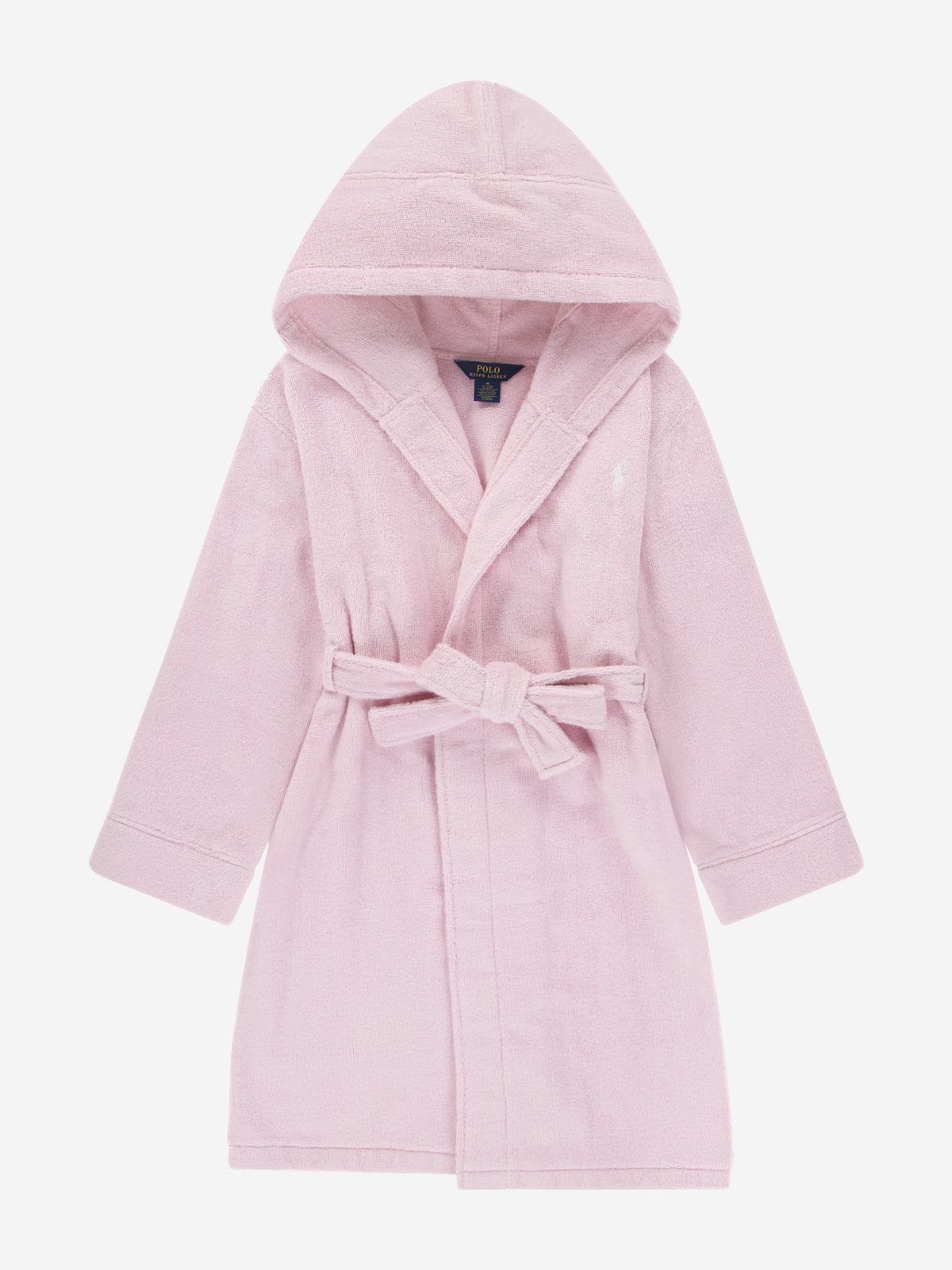 Ralph Lauren Girls Hooded Plush Terry Bathrobe in Pink