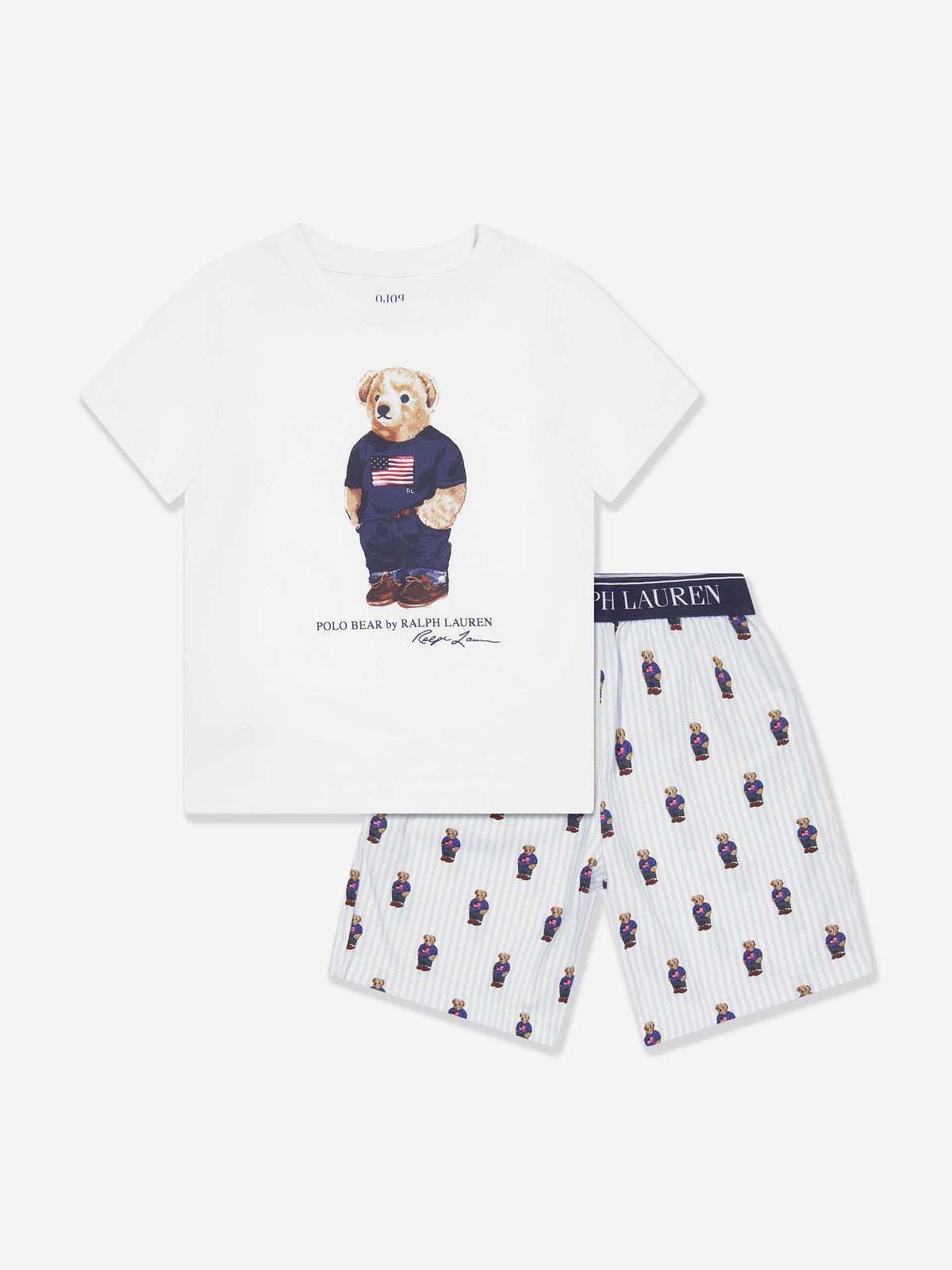 Ralph Lauren Boys T-Shirt And Shorts Pyjama Set in Multicolour