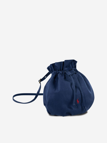 Girls Logo Bucket Bag in Navy (24cm)
